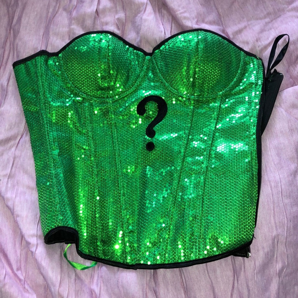 The Riddler halloween costume corset top